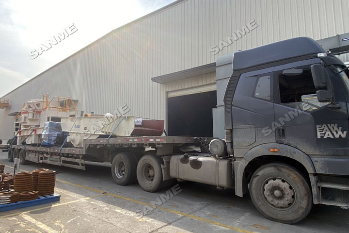 新年發(fā)貨忙｜上海山美股份高性能破碎篩分裝備發(fā)往安徽銅陵，服務(wù)于當(dāng)?shù)啬戤a(chǎn)300萬(wàn)噸骨料生產(chǎn)線